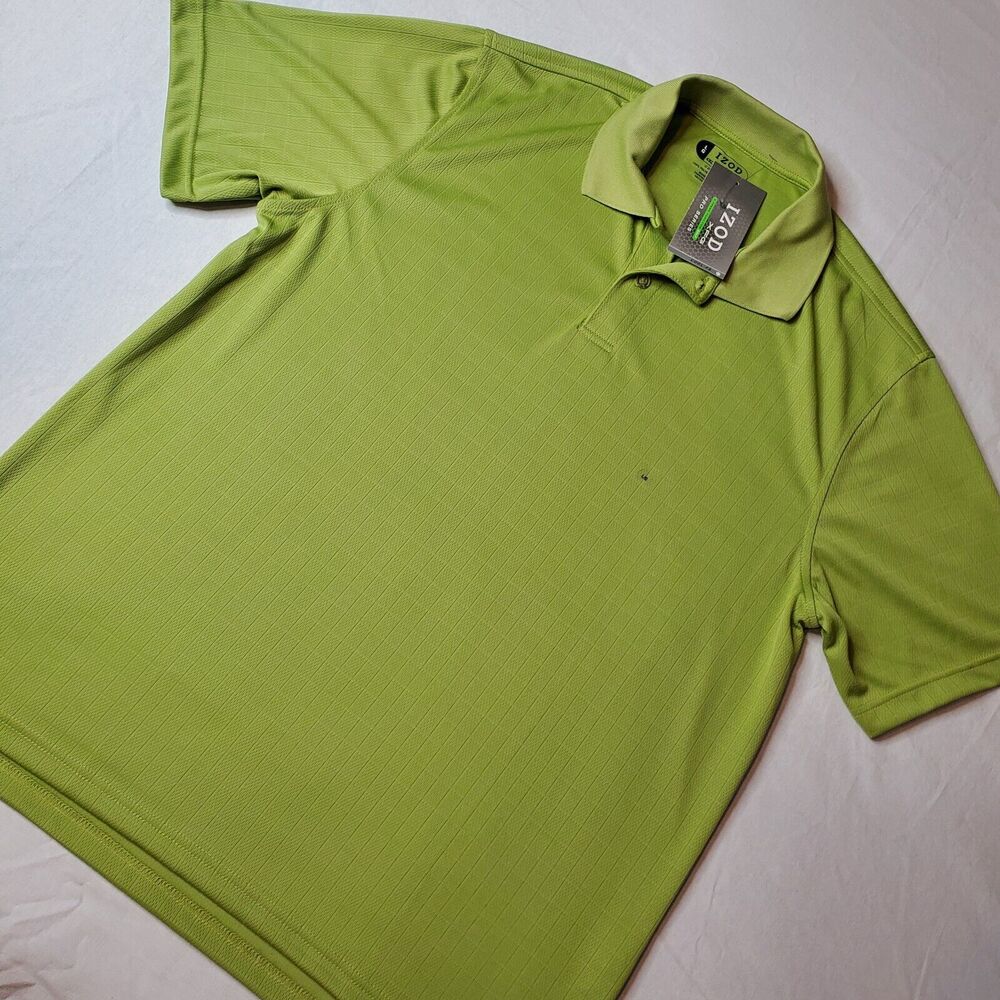 Izod Mens Size L NWT XFG Xtreme Function Golf Cool FX Polo Shirt Green